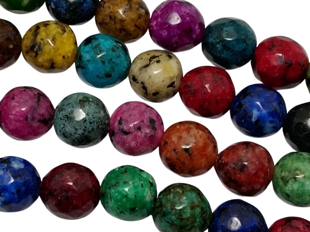 Multicolour 8 mm Rondelle Jade Quartz Stones