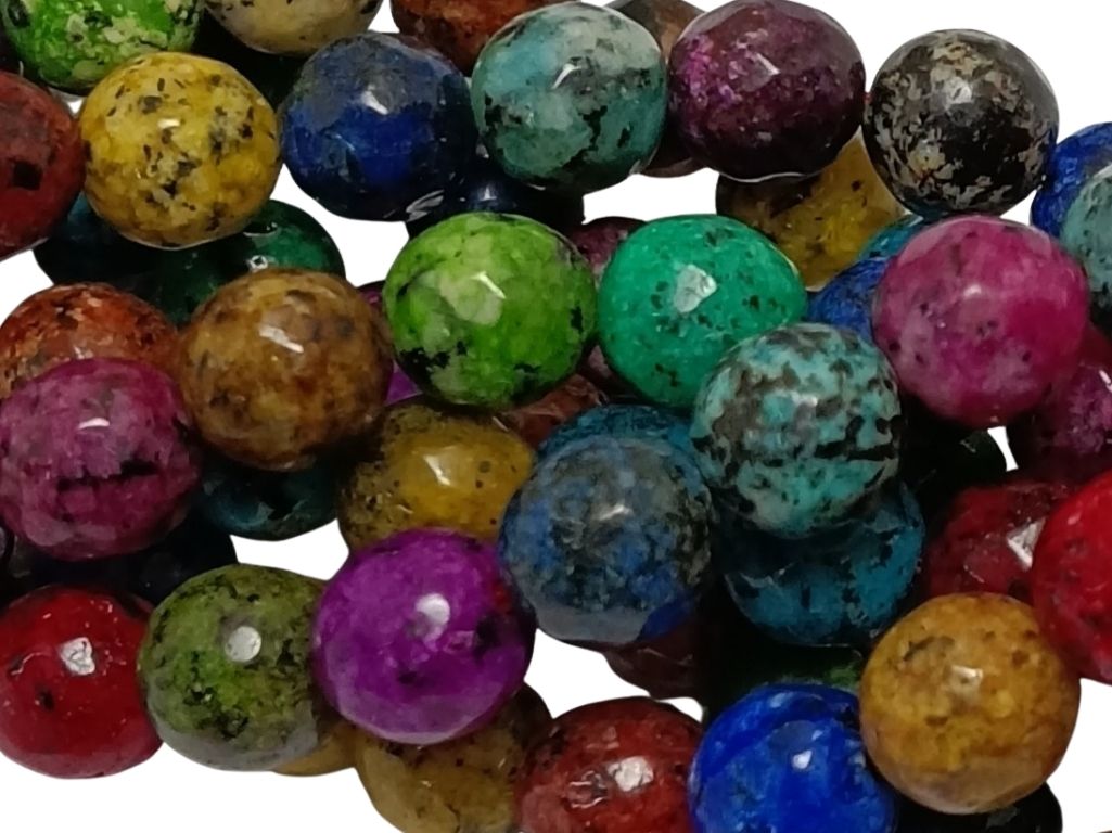 Multicolour 8 mm Rondelle Jade Quartz Stones