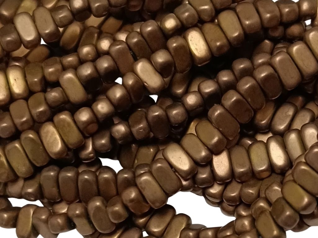Metallic Light Brown Oblong Haemetite Metal Beads