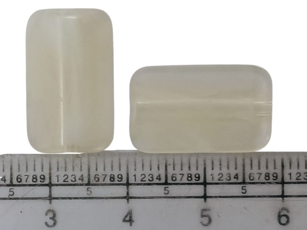 Pure White Rectangular Resin Beads