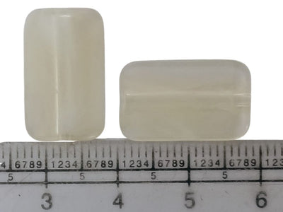 Pure White Rectangular Resin Beads
