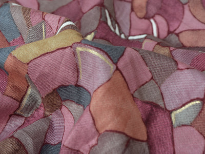 Multicolor Abstract Pure Mul Mul Cotton Fabric