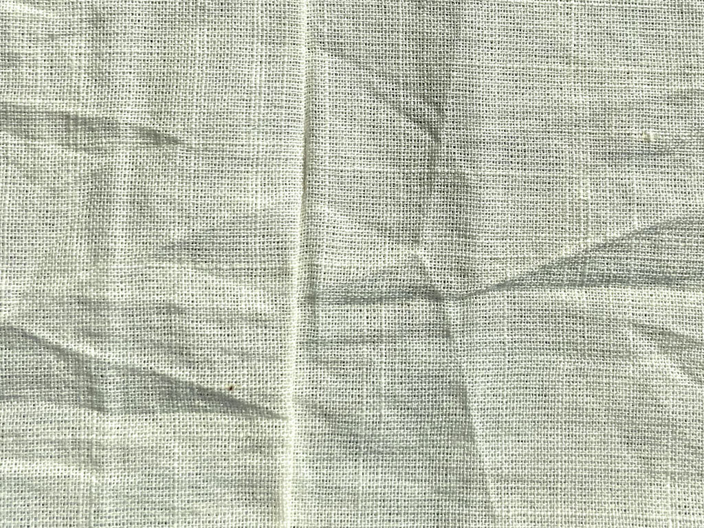 Off White Plain Greige Cambric Cotton Slub Fabric