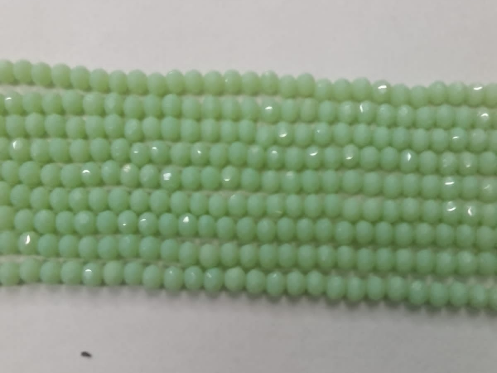 Light Mint Green Tyre Crystal Glass Beads (Wholesale