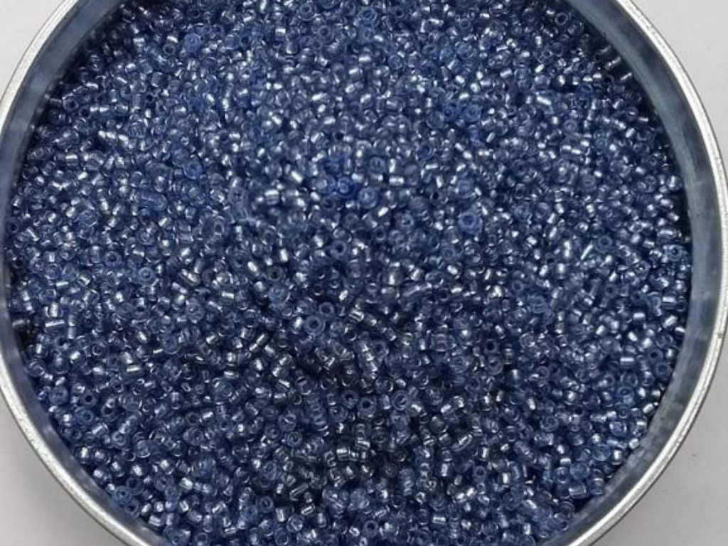 Blue Grey Silverline Round Rocaille Glass Seed Beads- 2 mm (Wholesale)