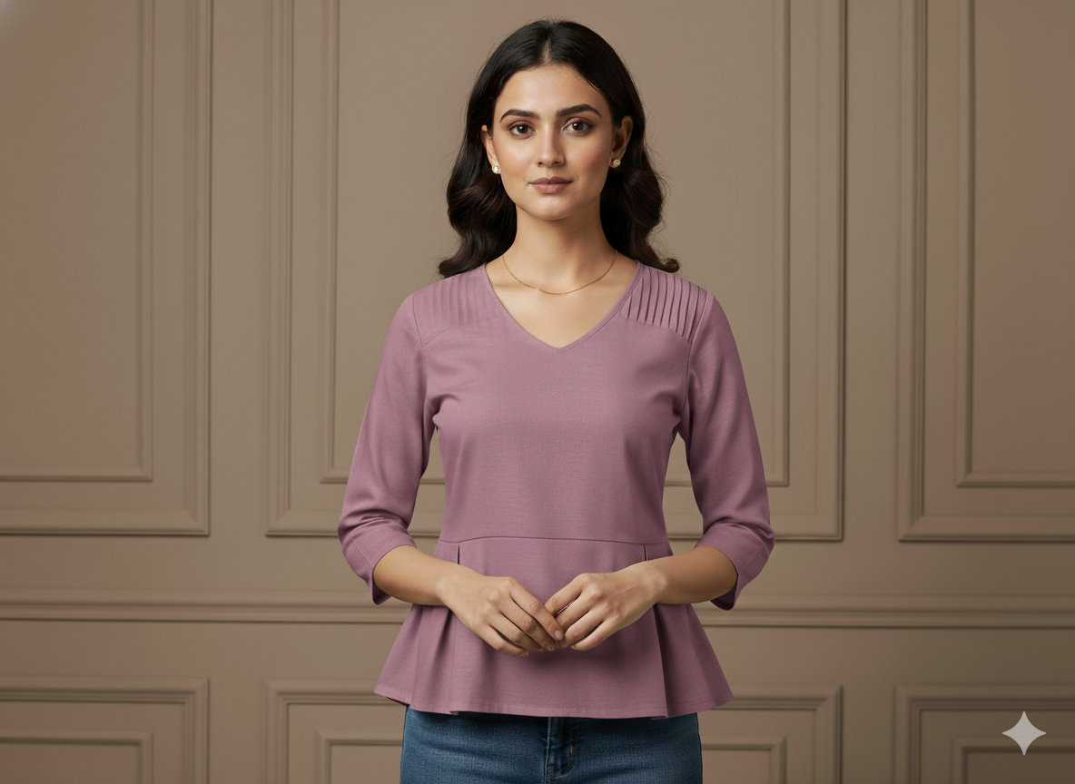 कोरल पिंक प्लेन ग्लेज्ड कॉटन फ़ैब्रिक (थोक)