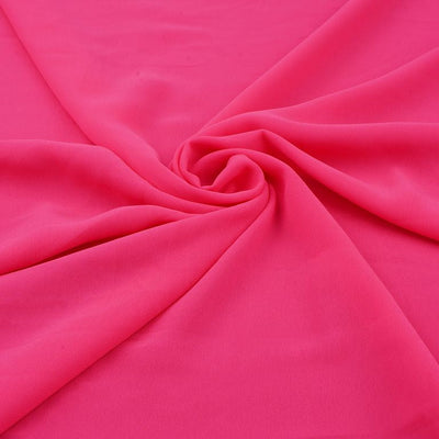 Hot Pink Faux Plain Georgette Fabric