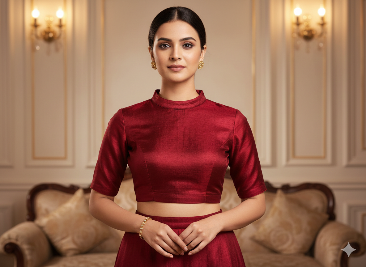 Red Plain Bangalore Raw Silk Fabric  (Wholesale)