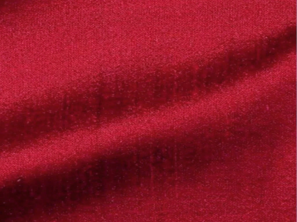 Red Plain Bangalore Raw Silk Fabric  (Wholesale)