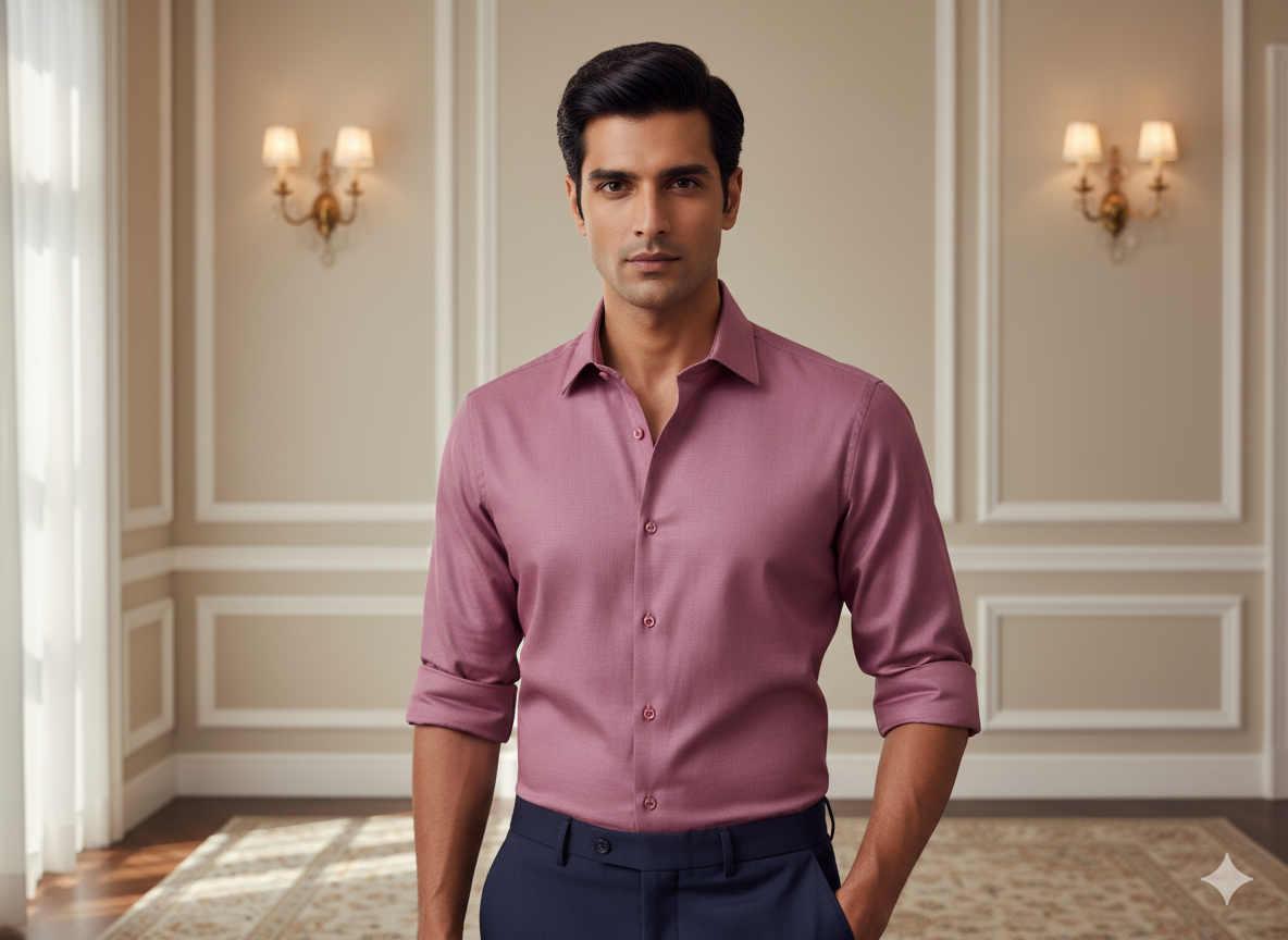 कोरल पिंक प्लेन ग्लेज्ड कॉटन फ़ैब्रिक (थोक)