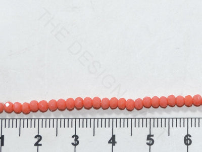 Coral Red Tyre Faceted Crystal Beads | The Design Cart (3929887178786)