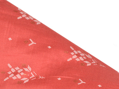 Rusty Red Floral Printed Rayon Fabric