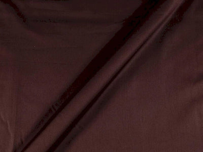 Coffee Brown Plain Dyed Cotton Satin Fabric (Wholesale)