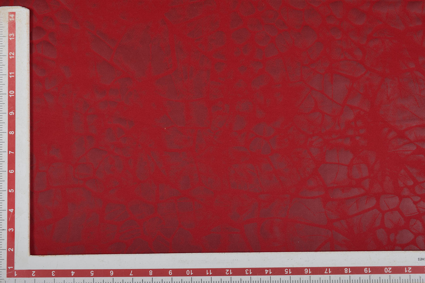 Red Abstract Printed Stretch Knit Polyester Fabric