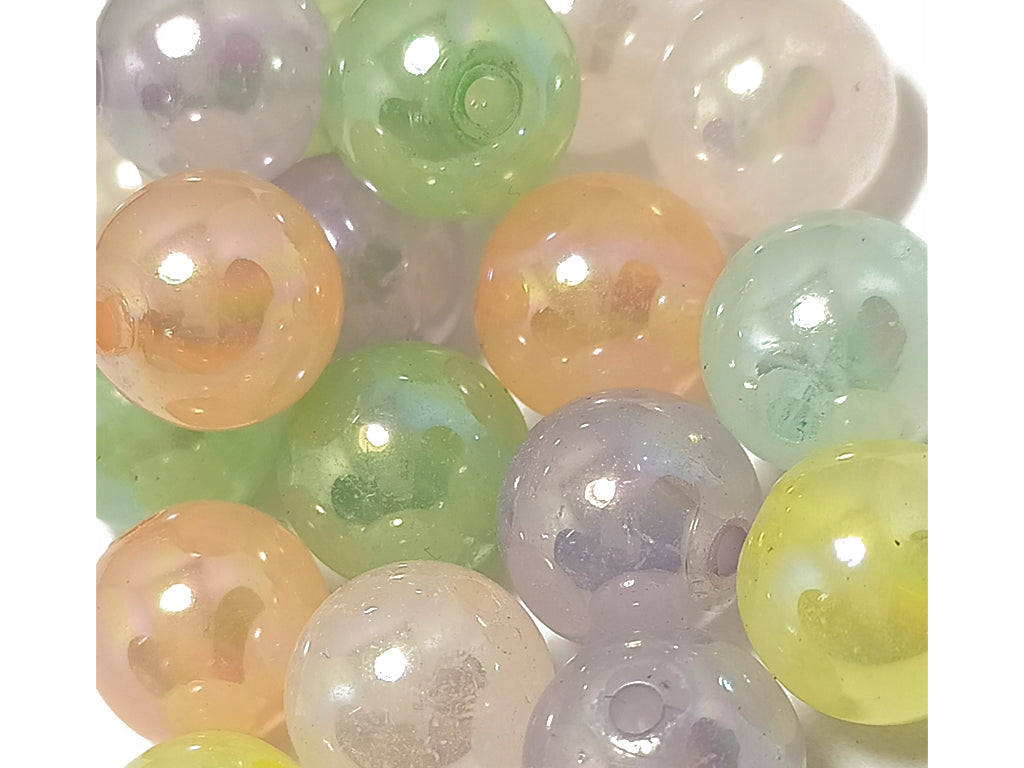 Multicolor Spherical Acrylic Beads With Centre Hole