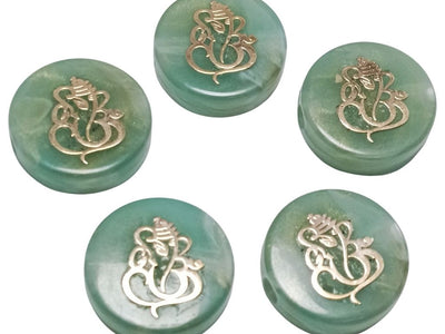 Sea Blue Circular Resign Ganpati Charms
