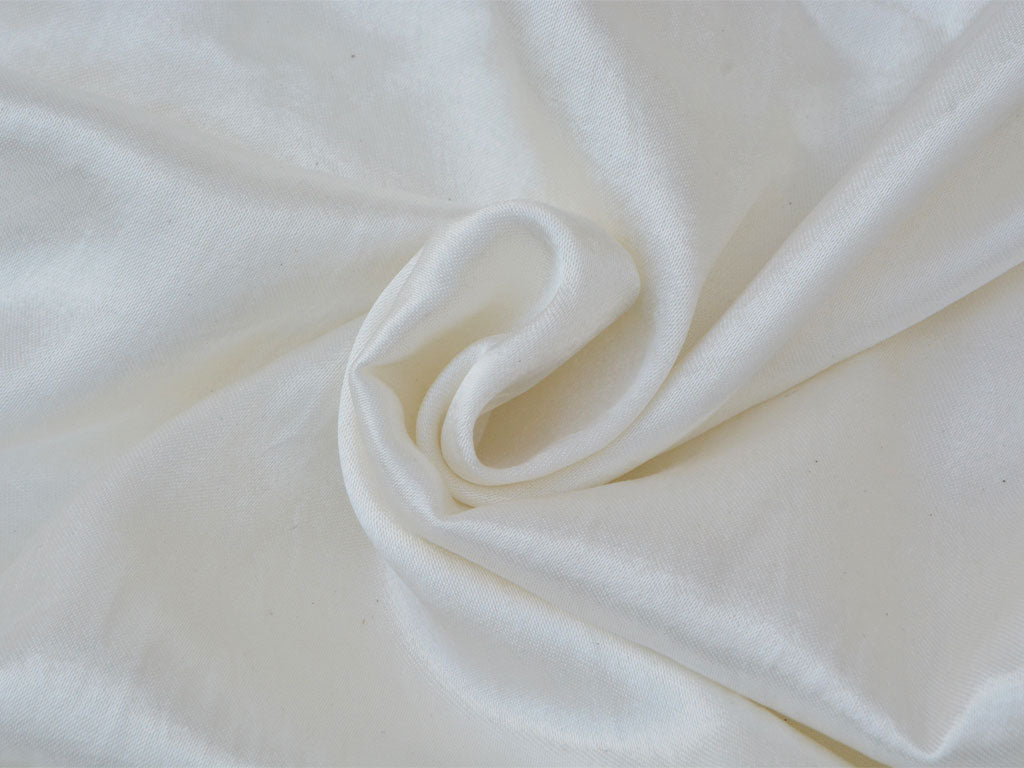 White Plain Pure Dyeable Viscose Gaji Silk Fabric (Wholesale)