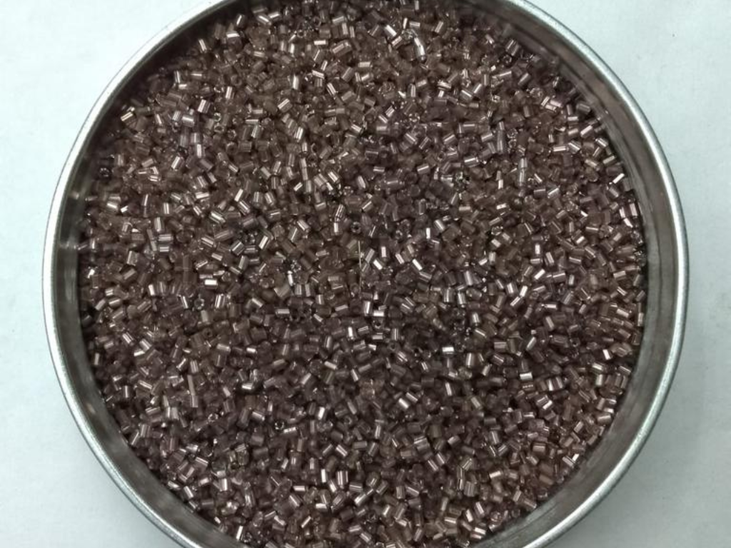 Pale Brown Silverline 2 Cut Glass Seed Beads- 1.5 mm