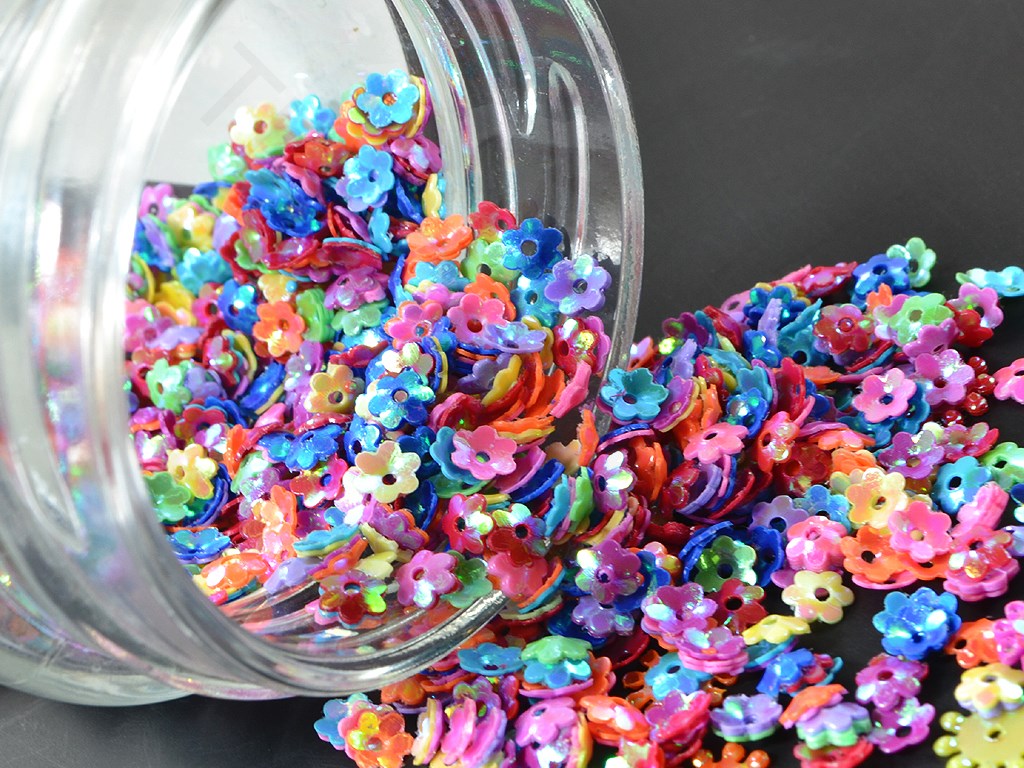 Assorted Small Flower Shaped Sequins | The Design Cart (1827262201890)