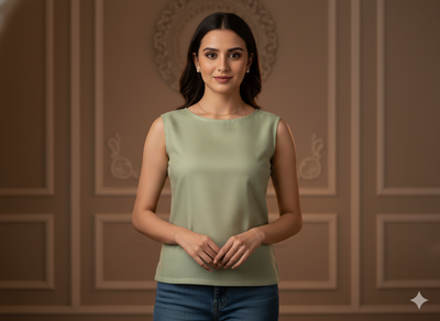 फ़ॉरेस्ट ग्रीन प्लेन ग्लेज्ड कॉटन फ़ैब्रिक (थोक)