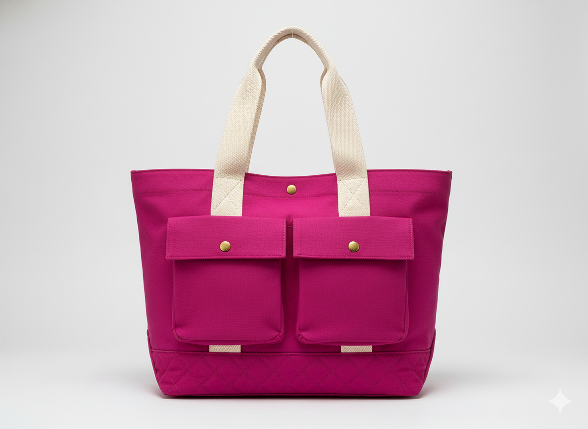 गरम गुलाबी सादा भारी सूती कैनवास कपड़ा