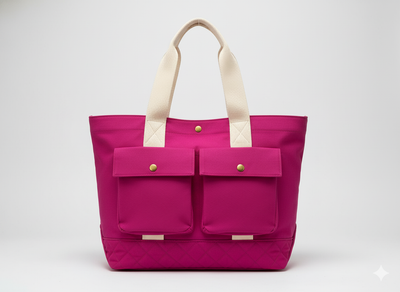 गरम गुलाबी सादा भारी सूती कैनवास कपड़ा