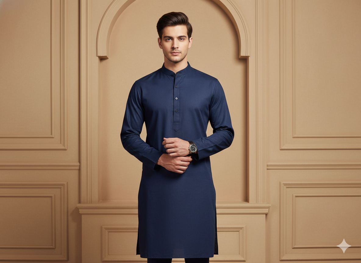 Dark Blue 100% Turkey Giza Cotton Fabric