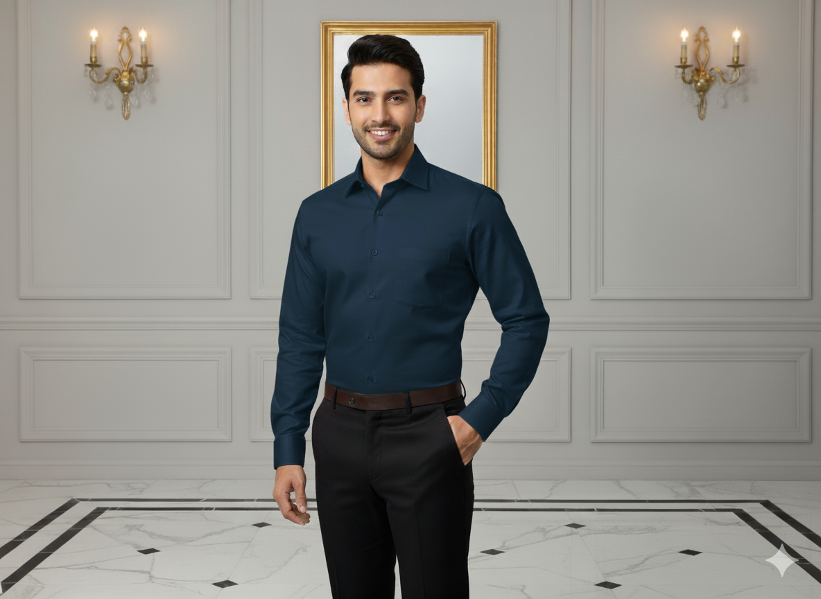 Dark Blue 100% Turkey Giza Cotton Fabric