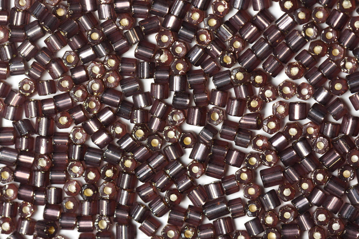 Saddle Brown 2 Cut Siverline Preciosa Seeds Beads