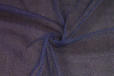 Dusky Blue Plain Glitter Net Fabric