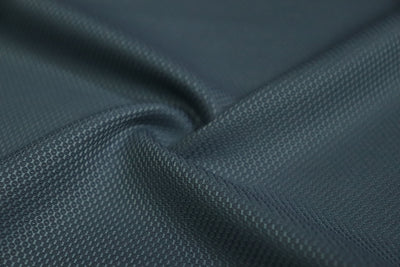 Dark Blue Geometric Viscose Polyester Blend Suiting Fabric