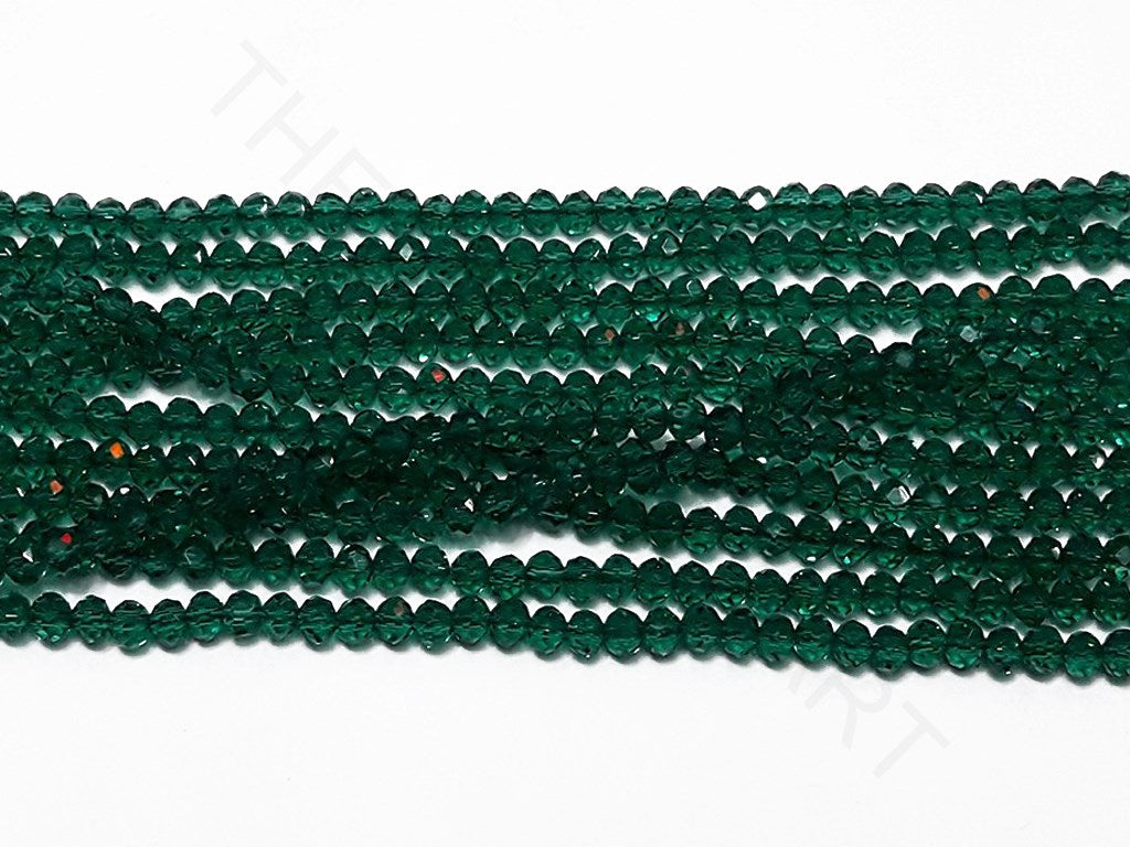 Teal Green Faceted Tyre Crystal Beads | The Design Cart (4333699596357)