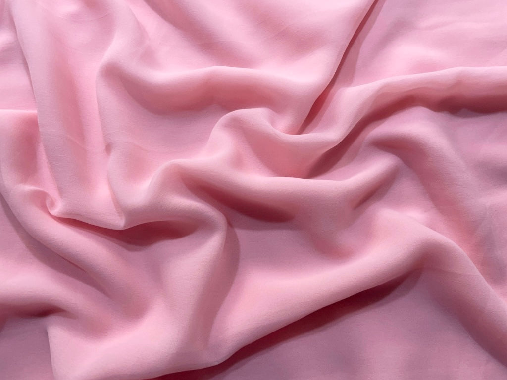 Baby Pink Plain Georgette Fabric