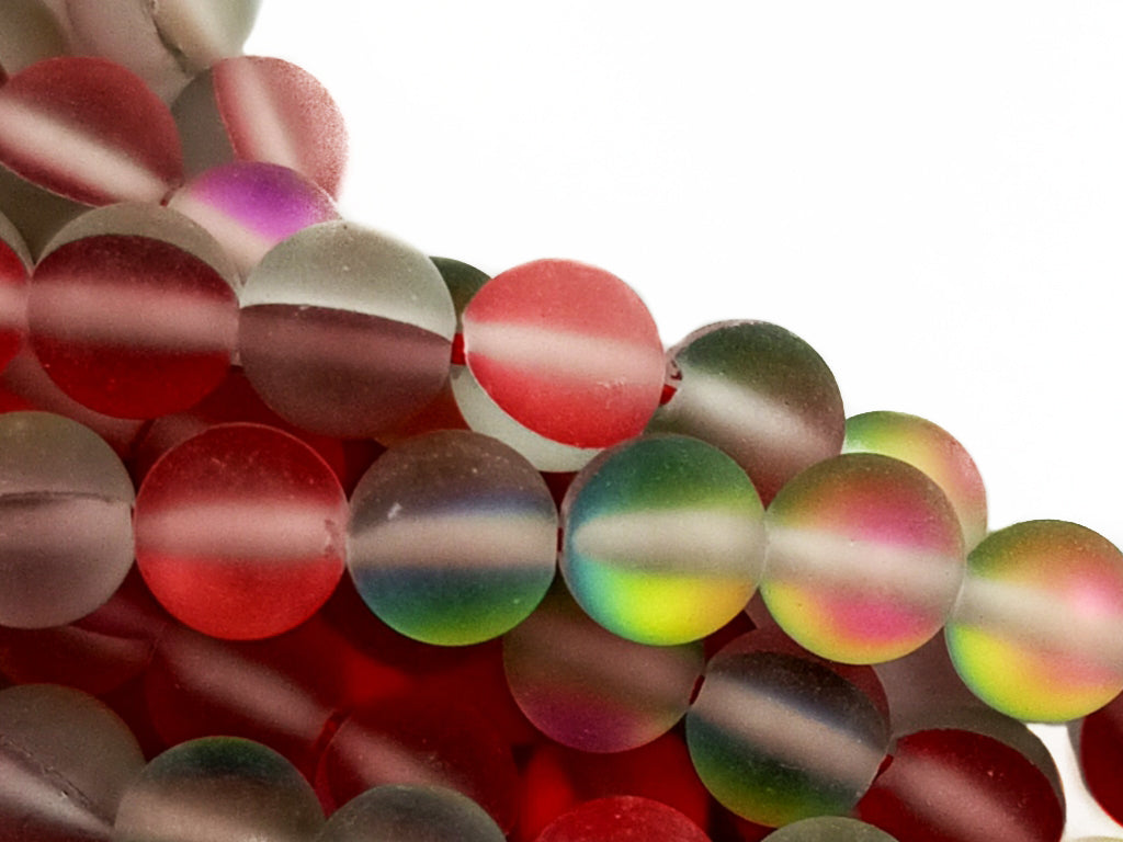 Red Spherical Radium Natural Quartz Stone Beads