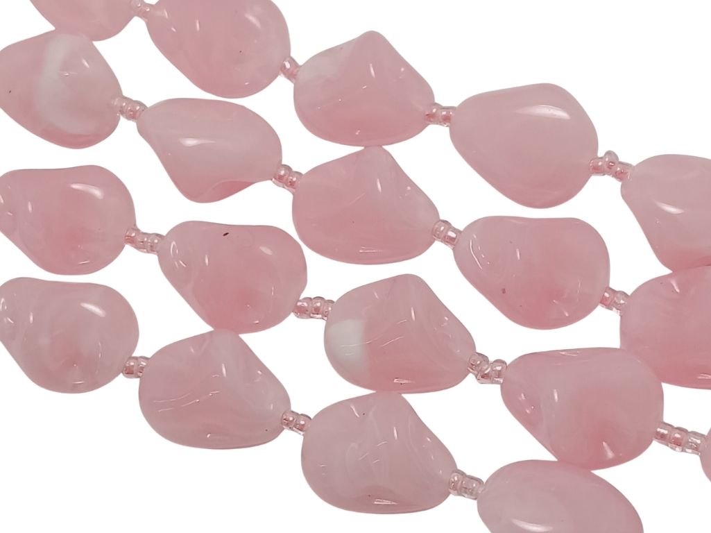 Baby Pink Irregular Shaped Resin Beads