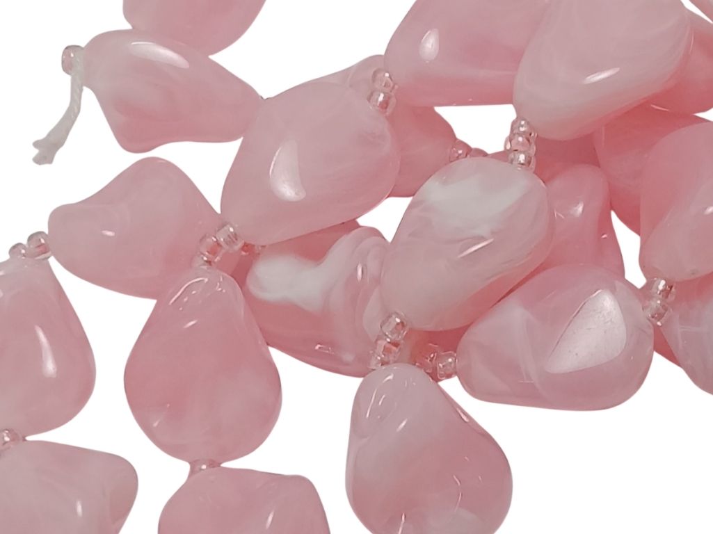 Baby Pink Irregular Shaped Resin Beads