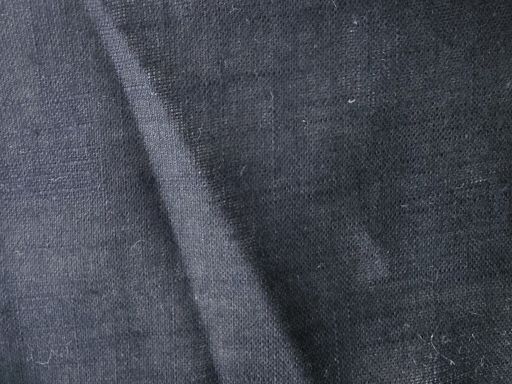 Black Plain Cambric Cotton Slub Fabric