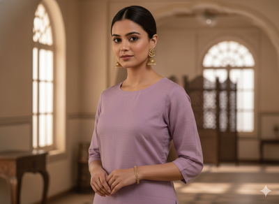 Purple Plain 100% Pure Mul Mul Cotton