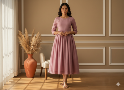 Purple Plain 100% Pure Mul Mul Cotton