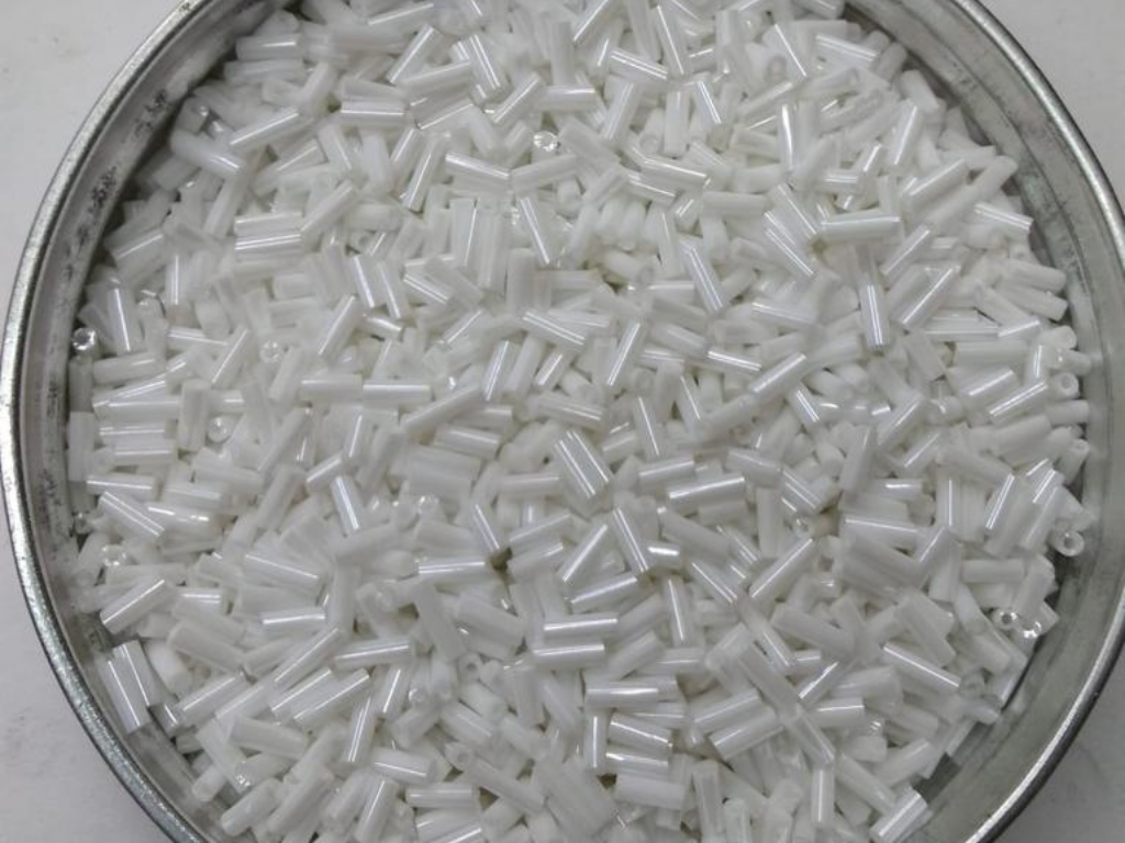 Opaque White Pipe Glass Seed Beads- 4.5 mm