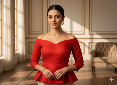 केसरिया सादा शुद्ध विस्कोस गाजी रेशम कपड़ा