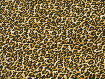 Yellow Leopard Digitally Printed Butter Crepe Fabric