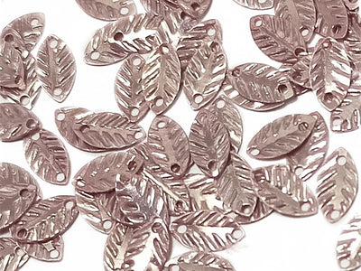 Lavender Color Leaf Shape Two Hole Plastic Sequins