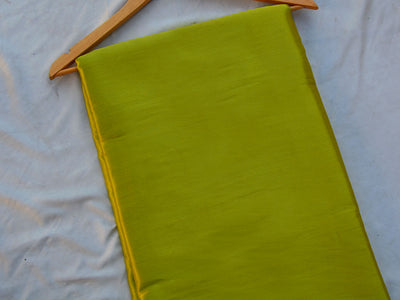 Lemon Green Plain Pure Viscose Gaji Silk Fabric (Wholesale)