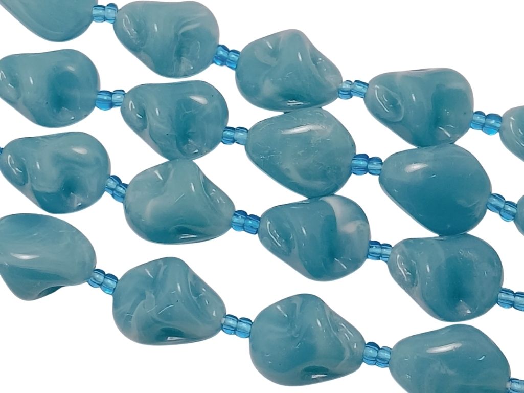 Sky Blue Irregular Shaped Resin Beads