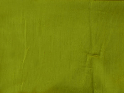 Lemon Green Plain Pure Viscose Gaji Silk Fabric