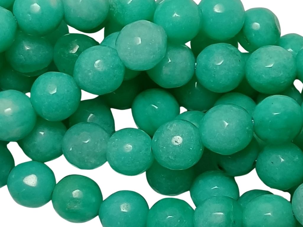 Teal Green 8 mm Rondelle Jade Quartz Stones
