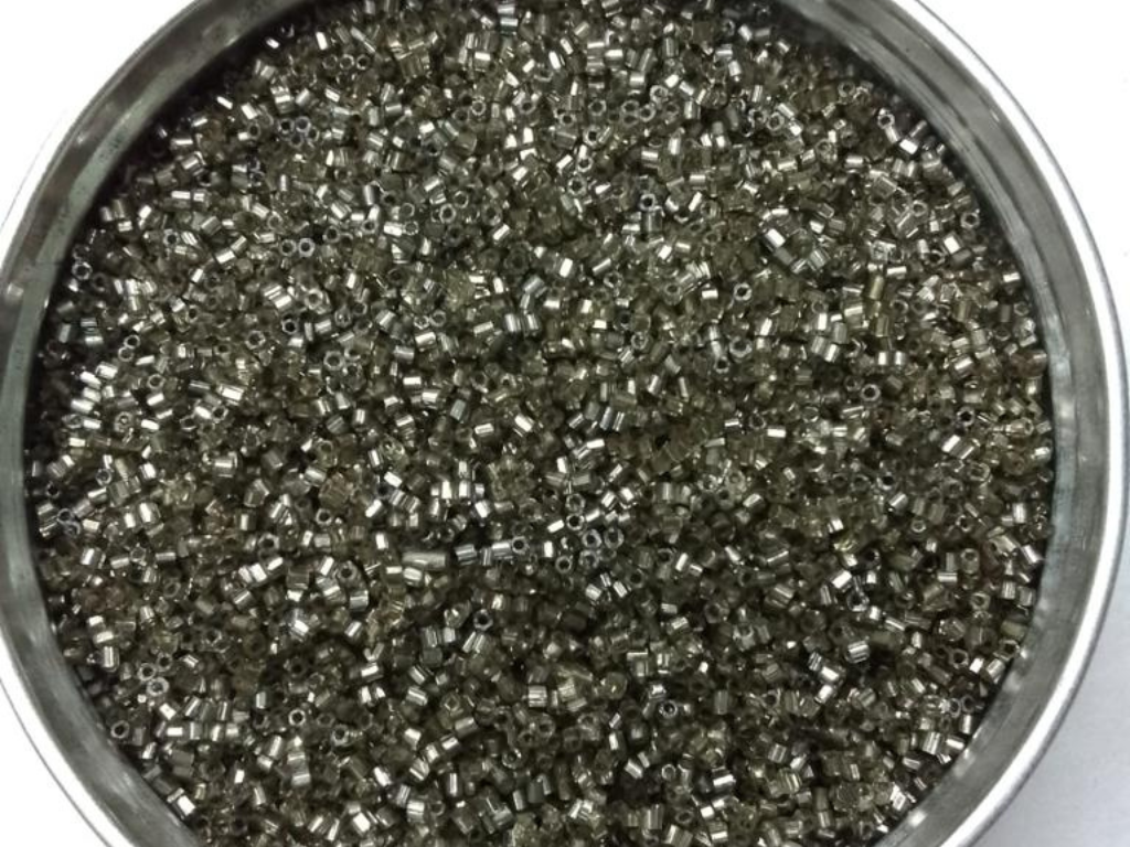 Metallic Grey 2 Cut Glass Seed Beads- 1.5 mm