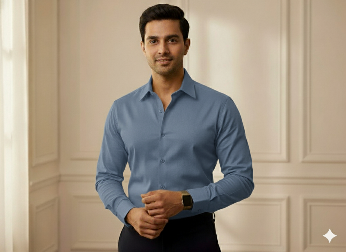 लेड ग्रे प्लेन ग्लेज्ड कॉटन फ़ैब्रिक (थोक)