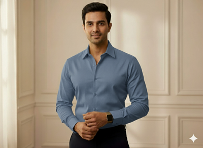 लेड ग्रे प्लेन ग्लेज्ड कॉटन फ़ैब्रिक (थोक)